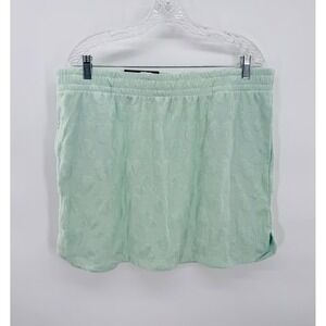 Disney Mickey Mouse Skirt Size L Mint‎ Green Embossed Terry Cloth Casual New
